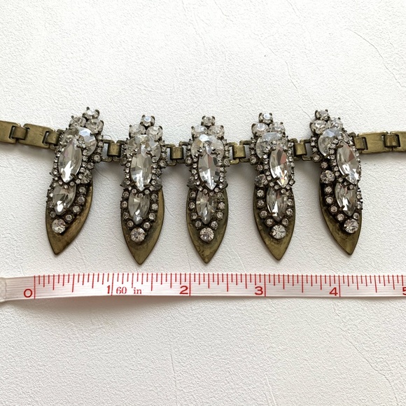 J Crew antique style rhinestone necklace - Picture 4 of 5